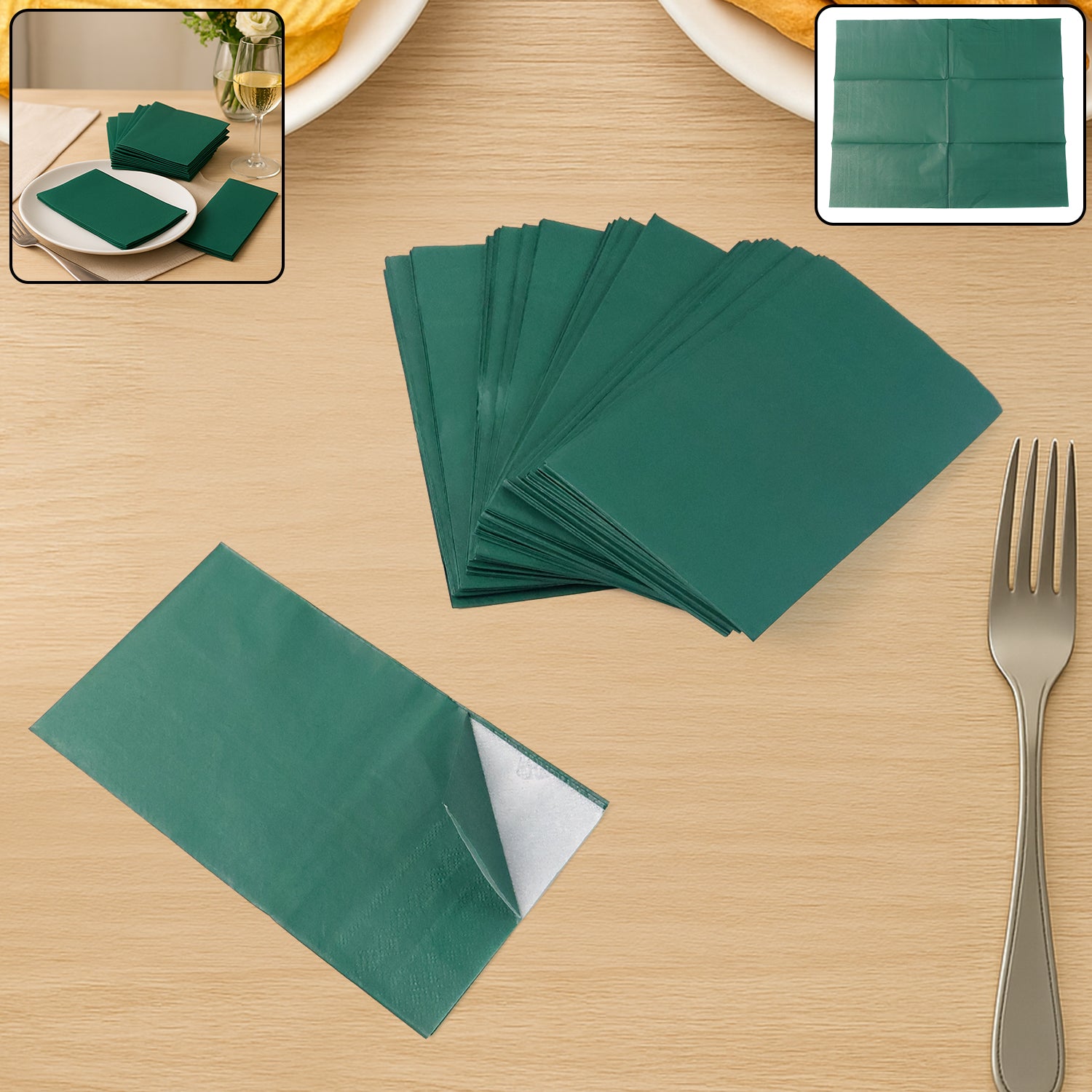 Disposable Paper Napkins Approx 100 Pcs Disposable Paper Napkins Approx 100 Pcs